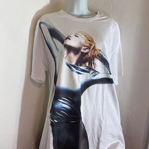 Madonna The Celebration Tour T-Shirt Large Stylish Graphic Women's Tee - White